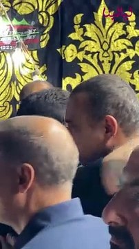 كهرباء وحسن شاكوش وحمو بيكا ومحمد نور والعديد من نجوم المجتمع في عزاء والدة محمود الليثي