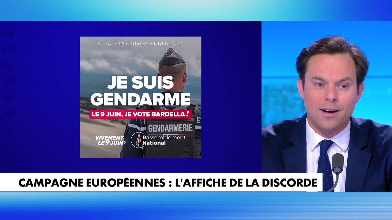 Louis de Raguenel et Eric Revel évoquent l'affiche dévoilée par le Rassemblement national qui provoque la polémique au sein de la gendarmerie