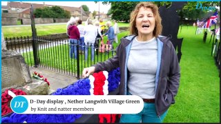 The knit and natter group, Nether Langwith D-Day display on the Village Green