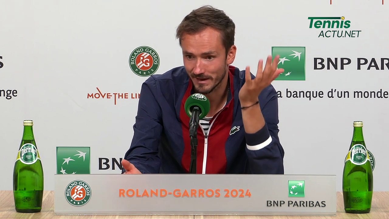 Tennis - Roland-Garros 2024 - Daniil Medvedev : “I have no reason to blame myself”