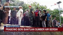 Menhan PrabowoTinjau Langsung Pemasangan Pipa Bantuan Air Bersih di Gunungkidul