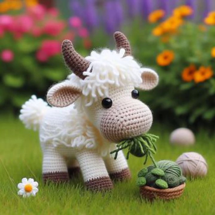 Nice Animal for Eid Knitted with Wool (share idea) Crochet made Eid Animal
