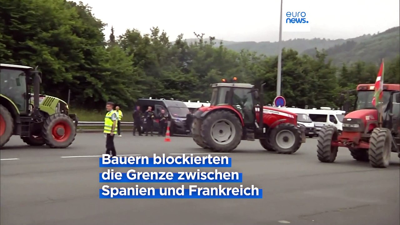 Bauernproteste: Verkehrschaos an der spanisch-französischen Grenze