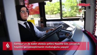 Samsun’un Nazime kaptanı, otobüs şoförü olarak çalışıyor