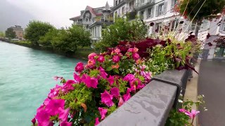 Interlaken Switzerland Walking in the Rain ️
