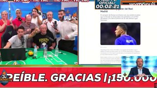 Así anunciaron en El Chiringuito el fichaje de Mbappé por el Real Madrid