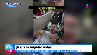 VIDEO: Hombre emite su voto en ambulancia
