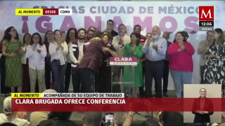 Clara Brugada da conferencia tras ser declarada virtual ganadora a la jefatura de gobierno en CdMx