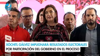 Xóchitl Gálvez impugnará resultados electorales por participación del gobierno en el proceso