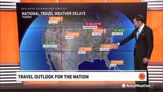 Thunderstorms to cause travel delays across the US this Tuesday