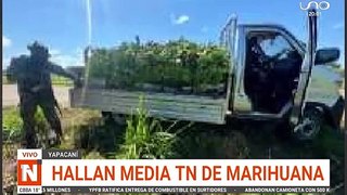 abandonan media tonelada de marihuana