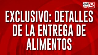 Exclusivo: detalles de la entrega de alimentos