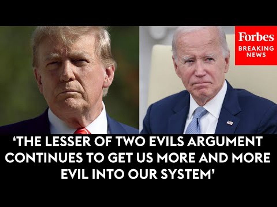 Libertarian Chase Oliver Slams 2024 Contenders Biden And Trump: 'A Rotten Apple Vs. A Rotten Orange'