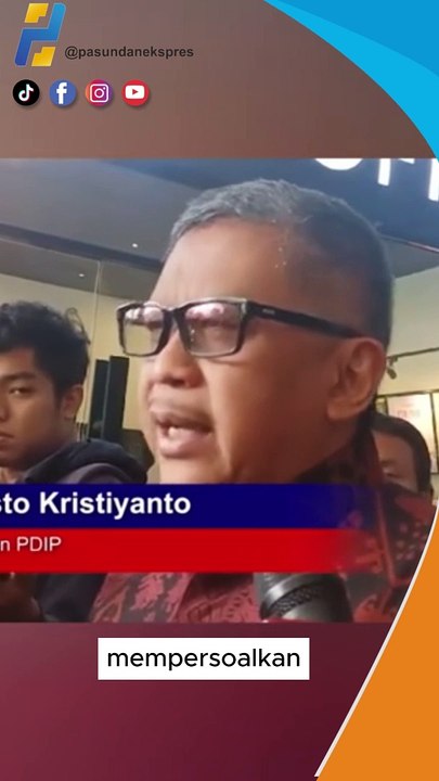 Sekjen PDIP Hasto Kristiyanto Diperiksa Polisi Hari Ini