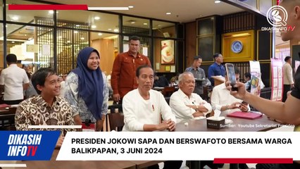 Momen Presiden Jokowi Sapa dan Berswafoto Bersama Warga Balikpapan