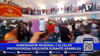 Huánuco: discusión entre gobernador regional y alcalde casi termina en pelea