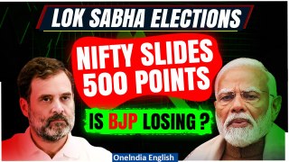 Stock Markets on Election Results Day 2024: Nifty Slides 500 points, Banks under Pressure | Oneindia