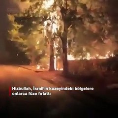 Hizbullah İsrail'i vurdu! Birçok noktada yangın çıktı