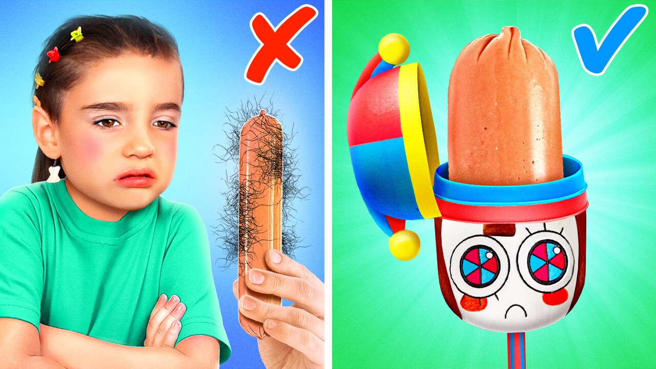 Pomni Sausage Holder? ‍♀️ *Best Parenting Hacks Ever*