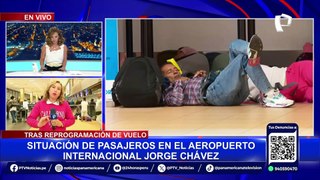 Aeropuerto Jorge Chávez: pasajeros continúan esperando reprogramación de vuelos