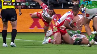 Dolphins v Raiders highlights. Footage NRL.com