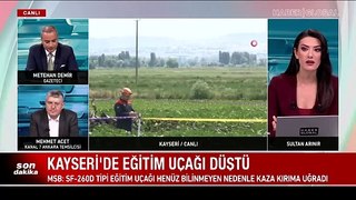 Kayseri'de eğitim uçağı düştü! MSB'den açıklama