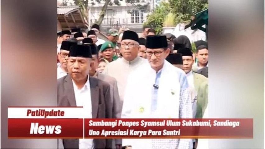 Sandiaga Uno Kunjungi Pondok Pesantren Syamsul Ulum Sukabumi