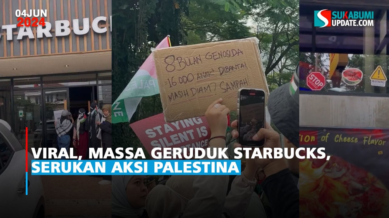 Viral, Massa geruduk Starbucks, Serukan Aksi Palestina