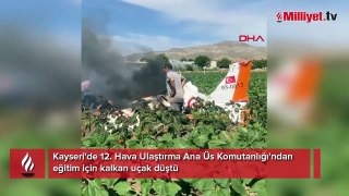 Kayseri'de eğitim uçağı düştü! Mürettabat kayıp