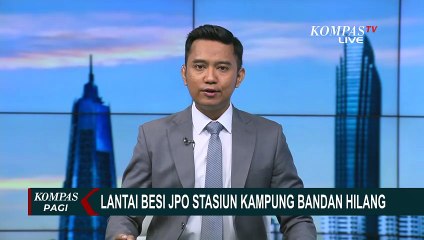 Bahayakan Penumpang, Lantai Besi JPO Stasiun Kampung Bandan Hilang!