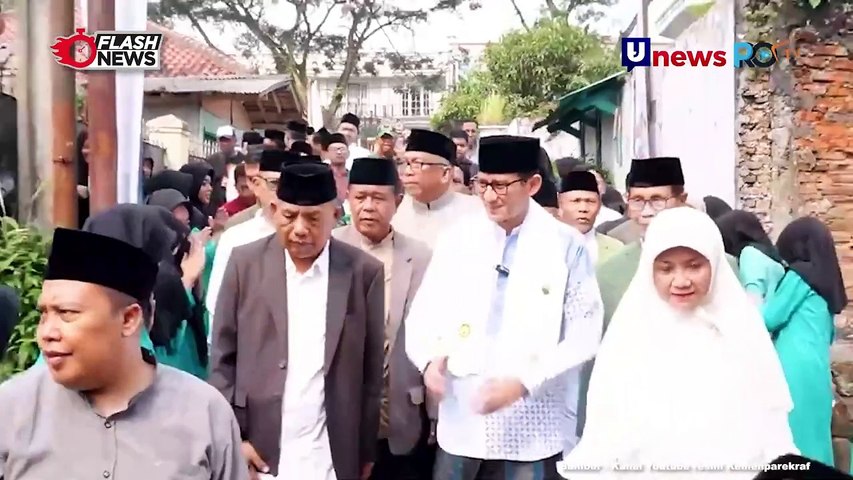 Sandiaga Uno Sambangi Pesantren Syamsul Ulum Sukabumi Jajaki Program Santripreneur