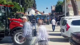 Denizli'nin Çal ilçesinde üreticiler yol kapattı! Sulama bedellerini protesto ettiler