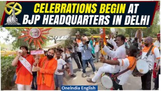 Lok Sabha Election Results 2024: BJP Workers Celebrate At Headquarters In Delhi | Exclusive Video