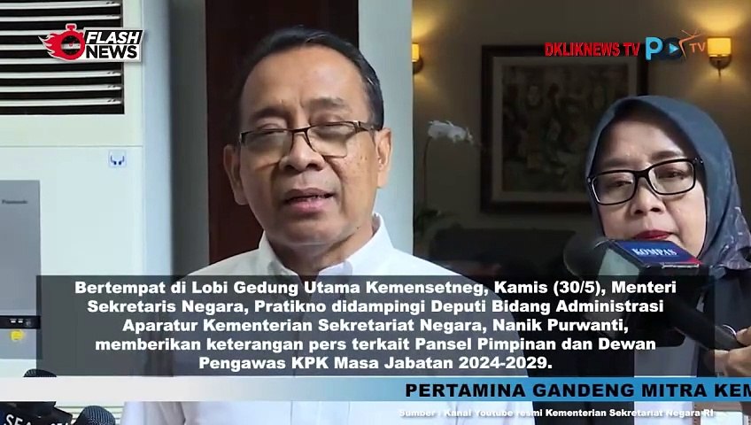 Menteri Sekretaris Negara, Budi Pratikno Jelaskan Mengenai Penandatanganan Pembentukan Pansel dan Dewan Pengawas KPK