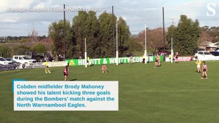 Cobden midfielder Brody Mahoney showed his talent in round eight