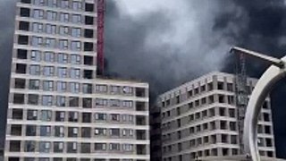 Fire at construction site in Canning Town