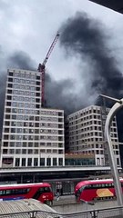 Fire at construction site in Canning Town