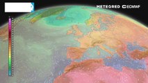 Temperaturas previstas a 850 hpa (unos 1500 metros)