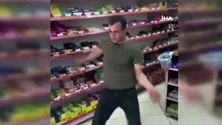 Esenyurt'ta ilginç olay! Çocuğu darp eden market sahibi tuhaf dansını yaptı