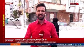 Bahçelievler'de balkon çöktü