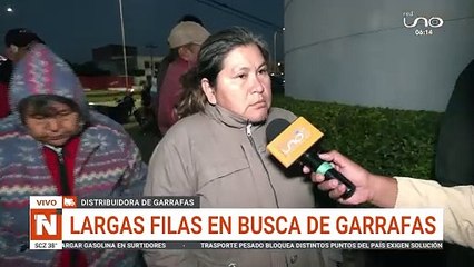 SCZ CONTINUAN LAS FILAS POR GARRAFAS DE GAS EN SANTA CRUZ