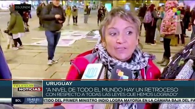 Colectivos feministas se movilizaron en Montevideo en contra de la violencia de género
