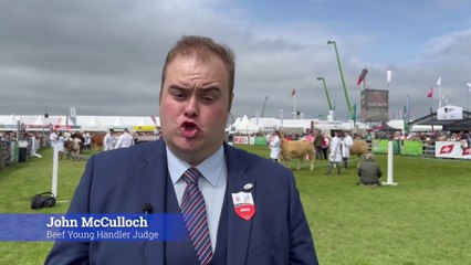 Judging the beef young handlers at Balmoral