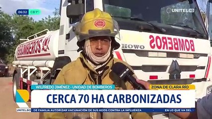 ​Incendio en Brasil deja con humareda Puerto Quijarro