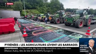 Les agriculteurs français et espagnols ont mis fin ce matin, comme prévu, au blocage des points de passage transfrontaliers qu’ils occupaient depuis hier - Le trafic autoroutier reprend progressivement