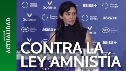 Ayuso tilda la Amnistía de "indigna, ilegítima, mentirosa y corrupta”.