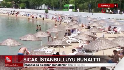 İstanbul'da sıcaktan bunalanlar denize koştu