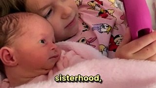 Newborn MELTS Your Heart Watching Video with Big Sis