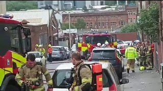 Fire on Hallcar Street, Burngreave, Sheffield