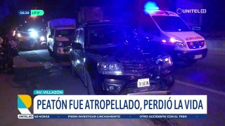 Peatón pierde la vida luego de ser embestido cuando intentaba cruzar la avenida Villazón